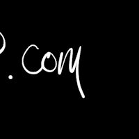 the word p com is written in white on a black background