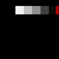 a black, grey, and red color palette