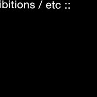 a black background with the words exhibitions / ect